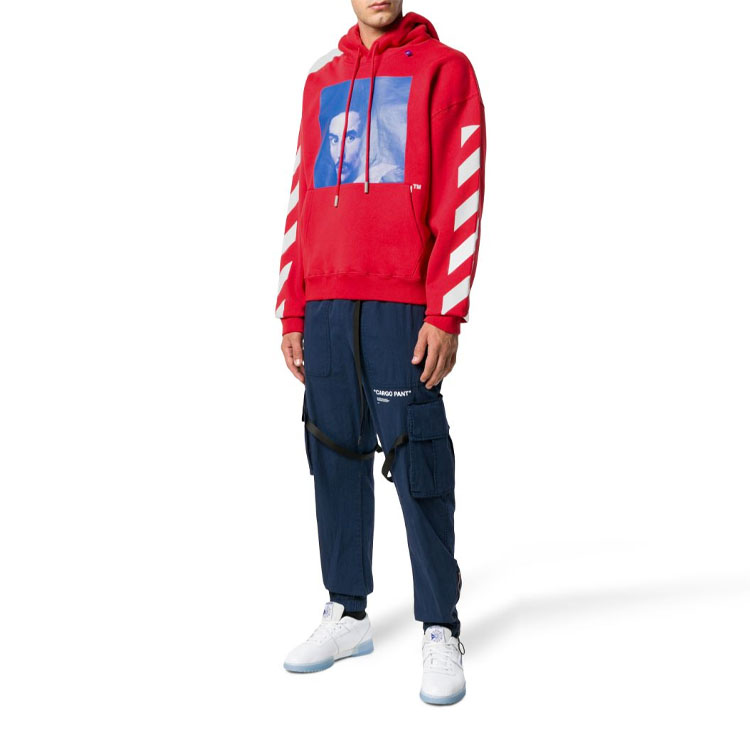 OFF-WHITE Printed Red Hoodie for Men OMBB037F181920112030 圖 6