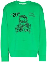 Off-White Public Television Sweatshirt Green/Black Off-White Public Television Sweatshirt Green/Black