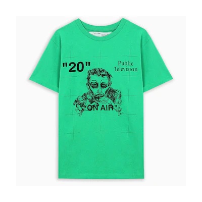 Off-White Public Television T-Shirt Green/Black