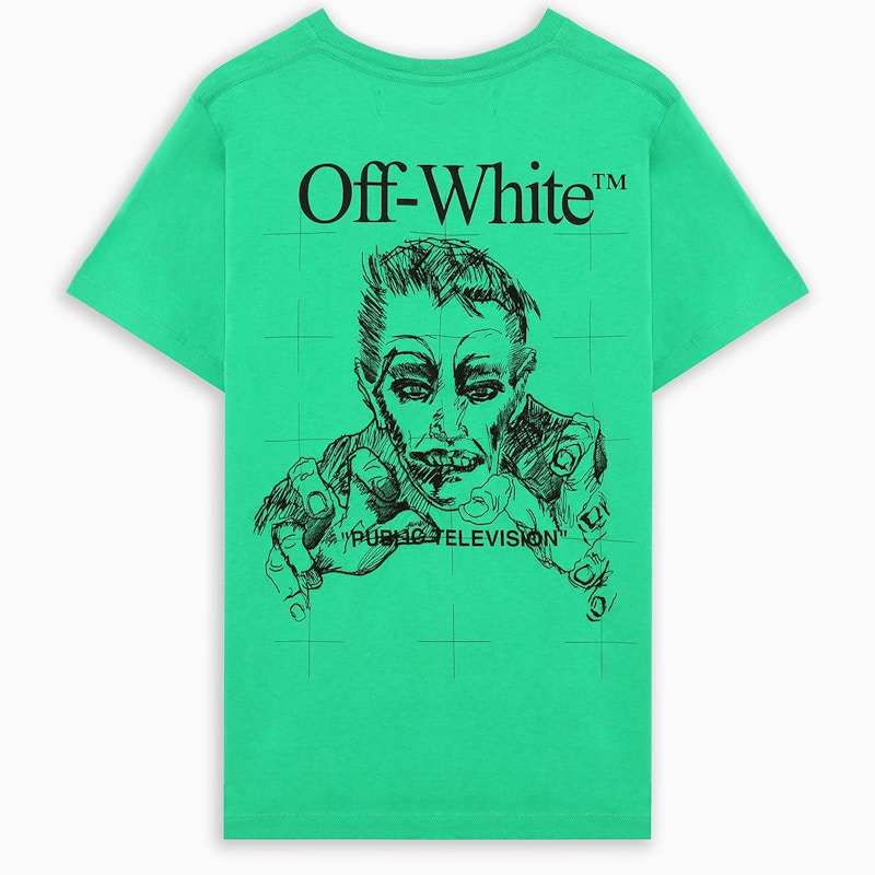 Off-White Public Television T-Shirt Green/Black 圖 2