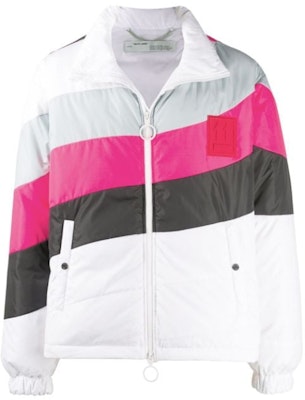 Off-White Puffer Anorak Jacket White/Pink Buy Off-White Puffer Anorak Jacket White/Pink