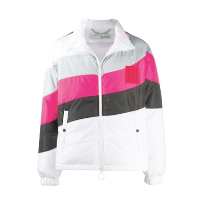 Off-White Puffer Anorak Jacket White/Pink