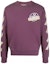 Buy OFF-WHITE Sudadera Morada con Rayas y Letras, Ajuste Regular OMBA025R20E30002B248