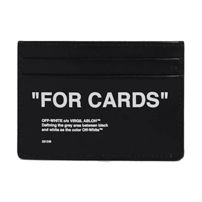 OFF-WHITE Quote "FOR CARDS" Card Holder (2 Slot) Black