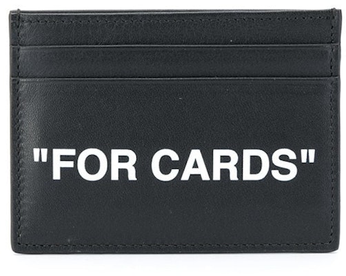 OFF-WHITE Quote "FOR CARDS" Card Holder Black Buy OFF-WHITE Quote "FOR CARDS" Card Holder Black