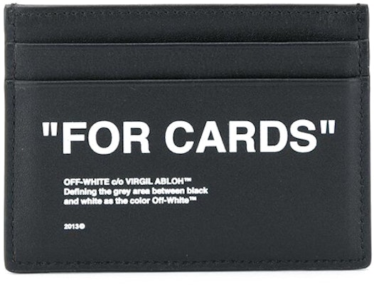 OFF-WHITE Quote "FOR CARDS" Card Holder Black Order OFF-WHITE Quote "FOR CARDS" Card Holder Black