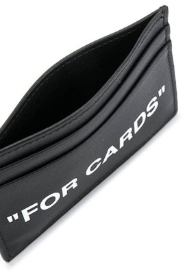 OFF-WHITE Quote "FOR CARDS" Card Holder Black Lookbook OFF-WHITE Quote "FOR CARDS" Card Holder Black