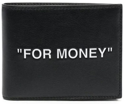 Off-White Quote "FOR MONEY" Bifold Wallet Black/White Buy Off-White Quote "FOR MONEY" Bifold Wallet Black/White