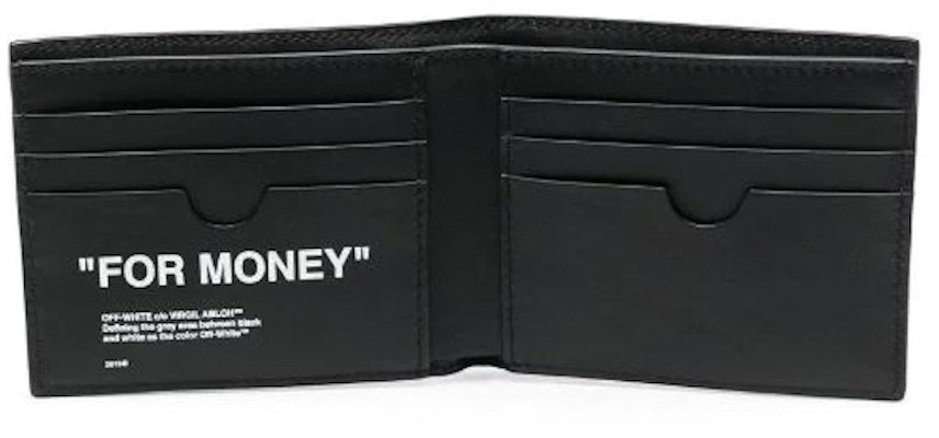 Off-White Quote "FOR MONEY" Bifold Wallet Black/White Lookbook Off-White Quote "FOR MONEY" Bifold Wallet Black/White