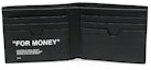 Lookbook Off-White Quote "FOR MONEY" Bifold Wallet Black/White