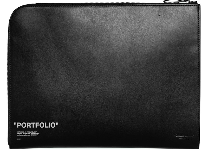 OFF-WHITE Quote "Portfolio" Document Folder Black White 圖 2