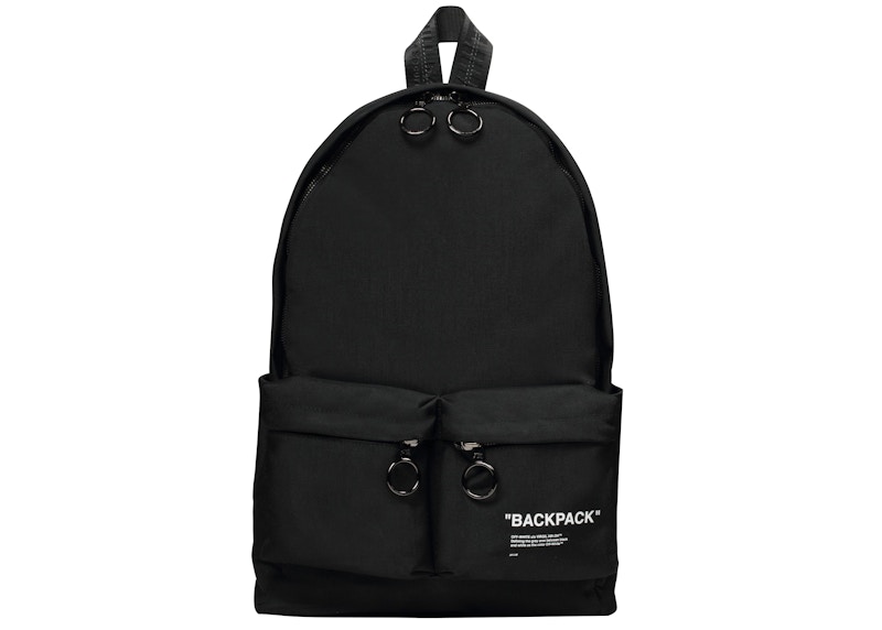 OFF-WHITE Quote Backpack "BACKPACK" Black/White