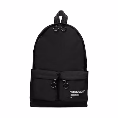 OFF-WHITE Quote Backpack "BACKPACK" Black/White