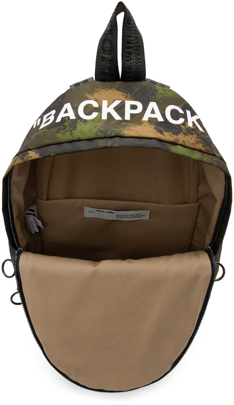 Lookbook Mochila OFF-WHITE "Camo Quote" Camuflaje