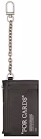 Off-White Quote Bookish Key Ring Card Case Black Off-White Quote Bookish Key Ring Card Case Black