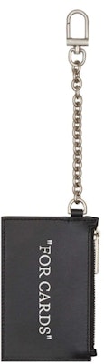 Off-White Quote Bookish Key Ring Card Case Black Order Off-White Quote Bookish Key Ring Card Case Black