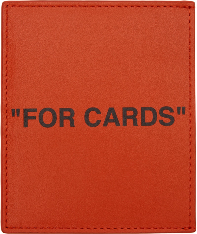 OFF-WHITE Quote Card Holder "FOR CARDS" Orange Black 圖 2