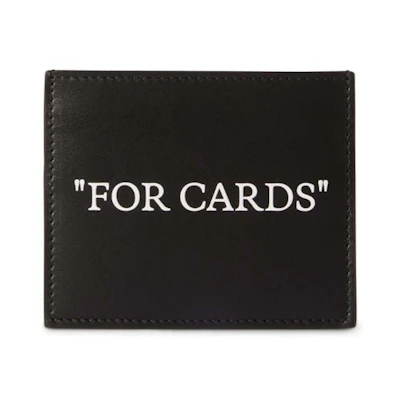 Off-White Quote Card Holder Black