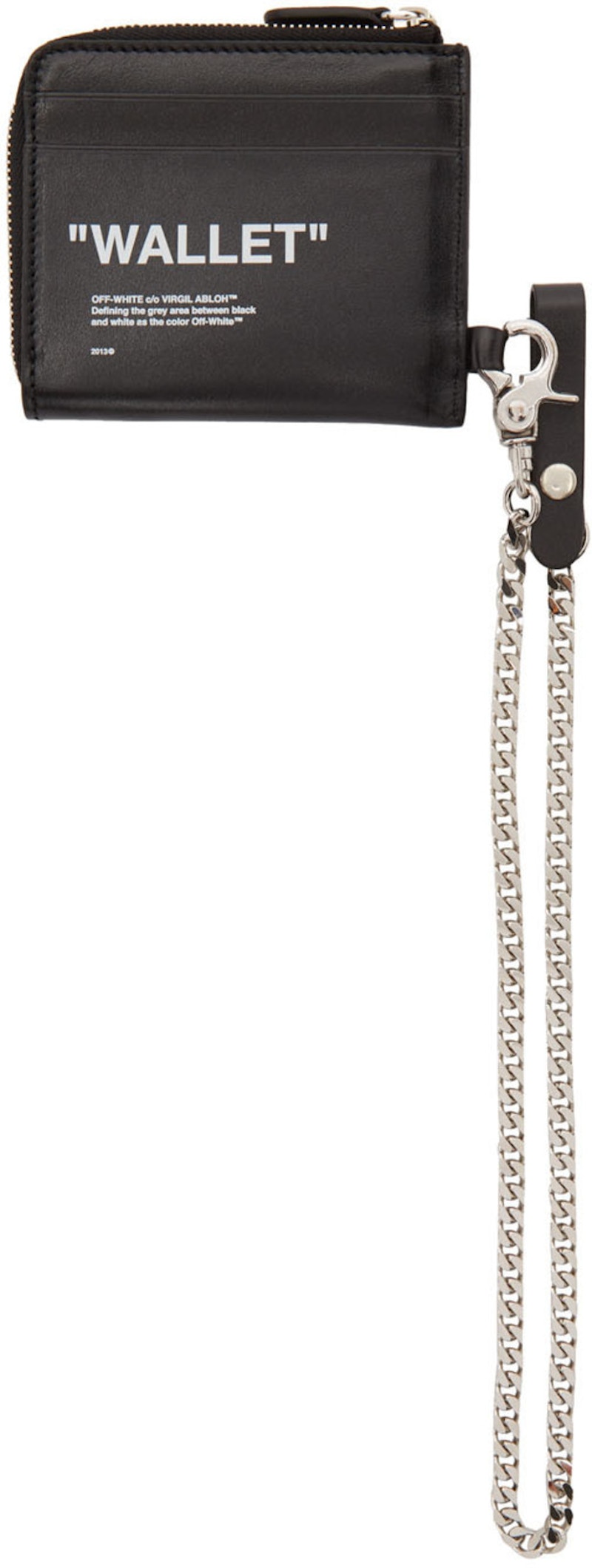 Order Cartera OFF-WHITE Quote Chain "WALLET" Negro Blanco