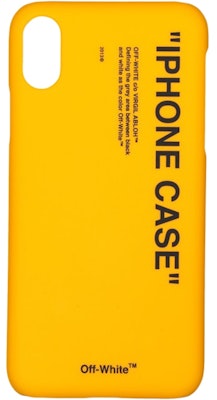Off-White Quote iPhone X Case Yellow/Black Buy Off-White Quote iPhone X Case Yellow/Black