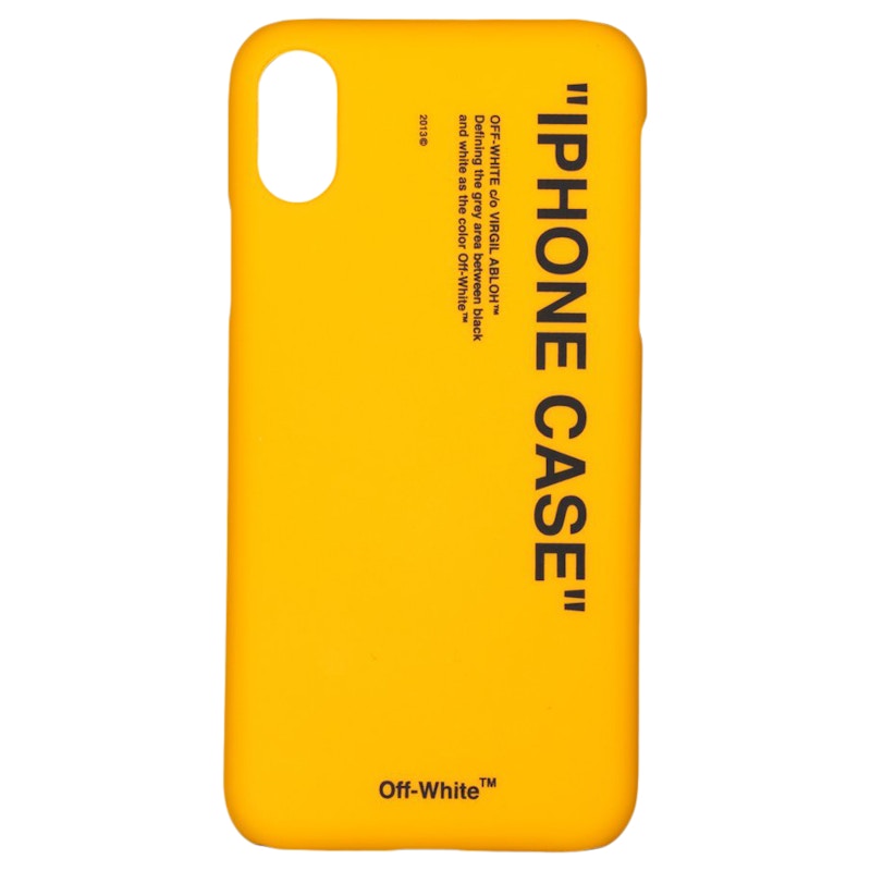 Off-White Quote iPhone XS Max Case Yellow/Black