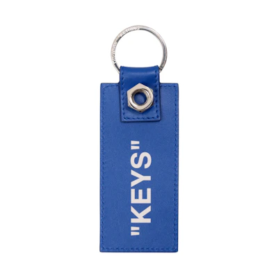 Off-White Quote Keychain (SS19) Blue/White
