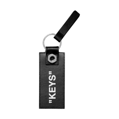 Off-White Quote Keychain Black/White