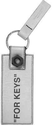 Off-White Quote Keychain Silver/Black Buy Off-White Quote Keychain Silver/Black