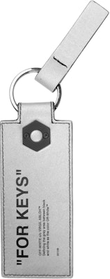 Off-White Quote Keychain Silver/Black Order Off-White Quote Keychain Silver/Black