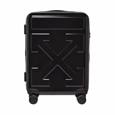 OFF-WHITE Quote Luggage "FOR TRAVEL" Black