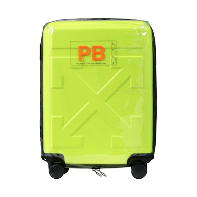 OFF-WHITE Quote Luggage "FOR TRAVEL" Fluo Yellow