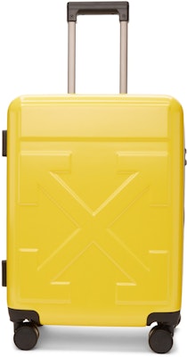 OFF-WHITE Quote Luggage "FOR TRAVEL" Yellow Buy OFF-WHITE Quote Luggage "FOR TRAVEL" Yellow