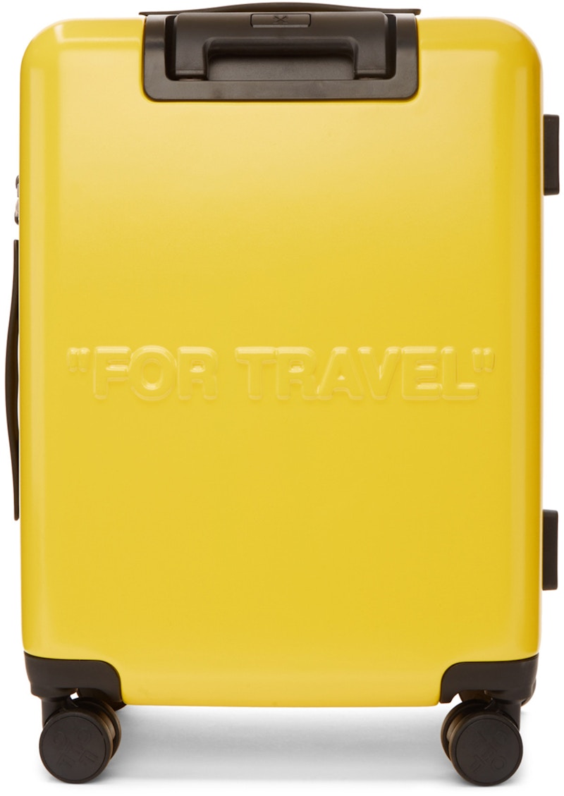 Order 오프화이트 "FOR TRAVEL" 옐로우 Quote 여행용 가방
