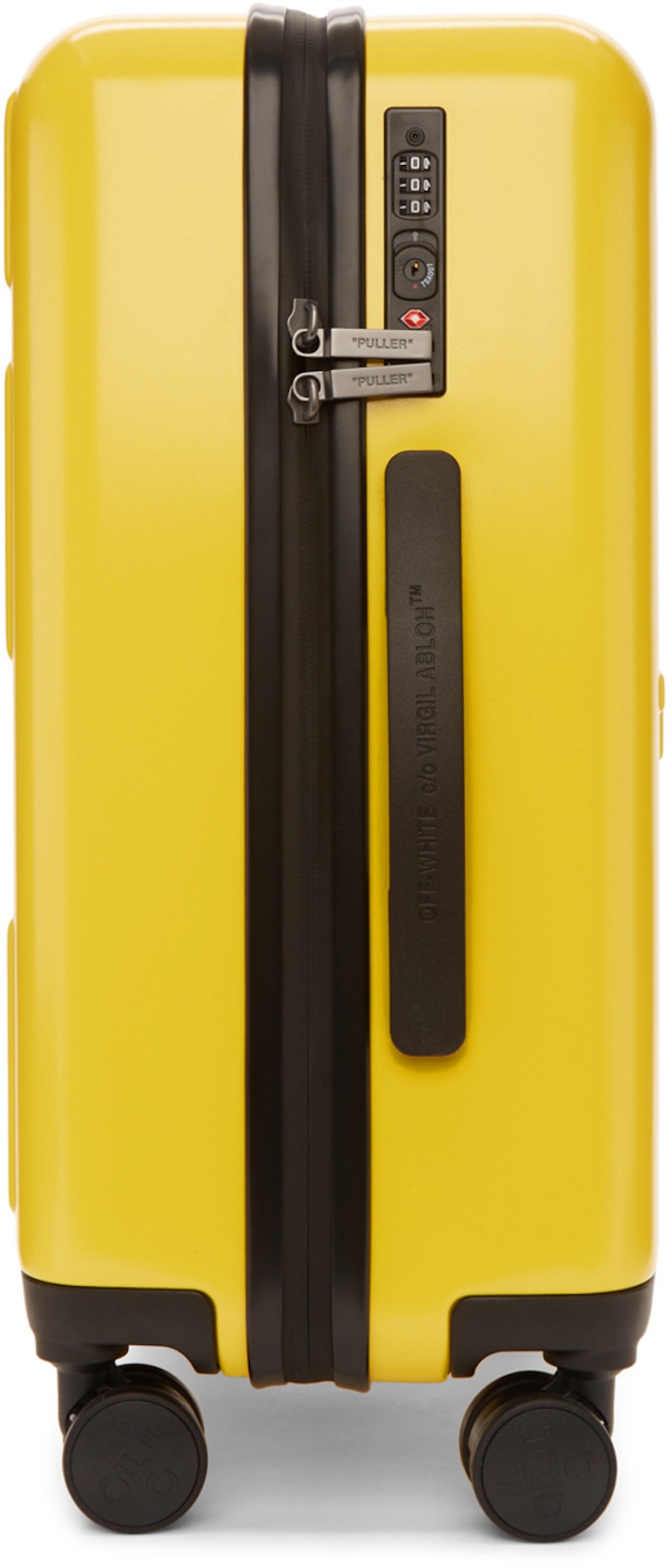 Lookbook 오프화이트 "FOR TRAVEL" 옐로우 Quote 여행용 가방