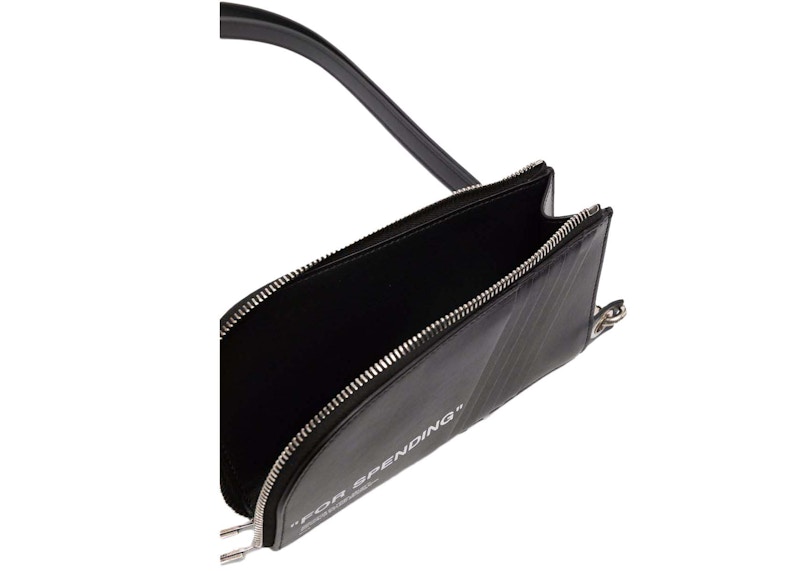 Lookbook OFF-WHITE Bolsa de Cuello con Frase Negra