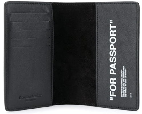 OFF-WHITE Quote Passport Holder "FOR PASSPORT" Black/White Lookbook OFF-WHITE Quote Passport Holder "FOR PASSPORT" Black/White
