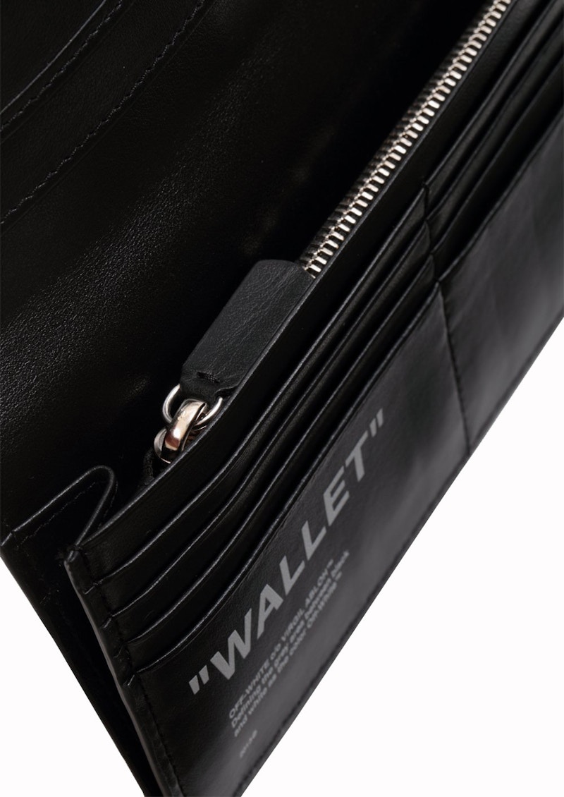 Shop Cartera OFF-WHITE Quote Yen "WALLET" Negra Blanca