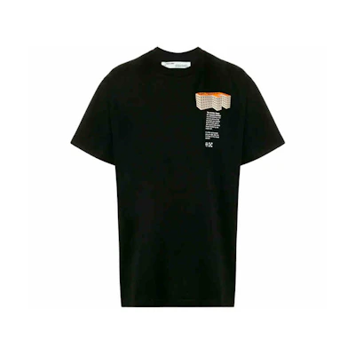 OFF-WHITE Rationalism Logo Print Black T-Shirt OMAA038R201850071088