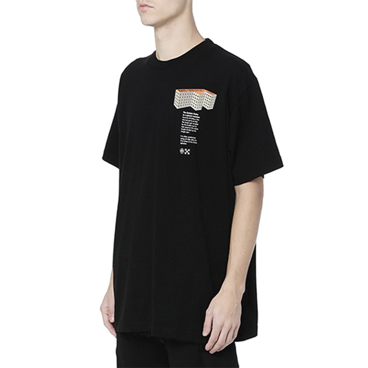 Details for OFF-WHITE Rationalism 黑色印花標誌T恤 OMAA038R201850071088