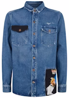 Off-White Reconstructed Denim Shirt Blue Off-White Reconstructed Denim Shirt Blue
