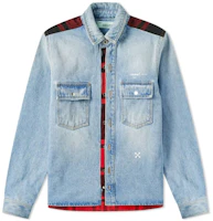 Off-White Reconstructed Denim Shirt Light Blue Off-White Reconstructed Denim Shirt Light Blue