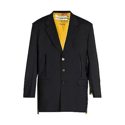 Off-White Reconstructed Wool Jacket Black