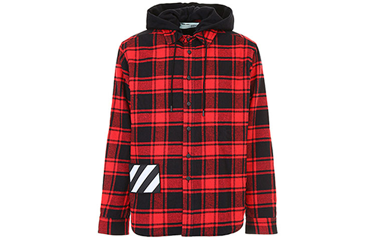 OFF-WHITE Red Checkered Long Sleeve Shirt  Regular Fit OMGA061E18A270012000