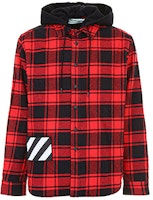 OFF-WHITE Red Checkered Long Sleeve Shirt Regular Fit OMGA061E18A270012000 OFF-WHITE Red Checkered Long Sleeve Shirt Regular Fit OMGA061E18A270012000