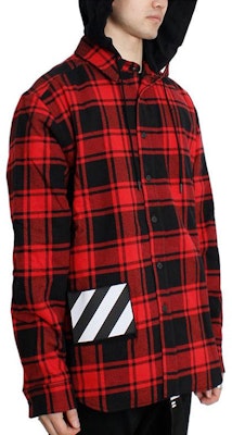 오프화이트 레드 체크 긴팔 셔츠 레귤러 핏 OMGA061E18A270012000 Lookbook 오프화이트 레드 체크 긴팔 셔츠 레귤러 핏 OMGA061E18A270012000