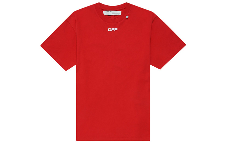 Lookbook OFF-WHITE 紅色油畫箭頭印花T恤 OMAA038S201850042088