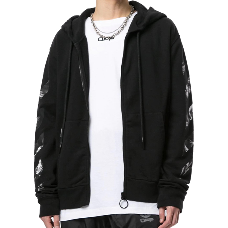OFF-WHITE Religion Zip Hoodie Black OMBE001S20E300051088 圖 4