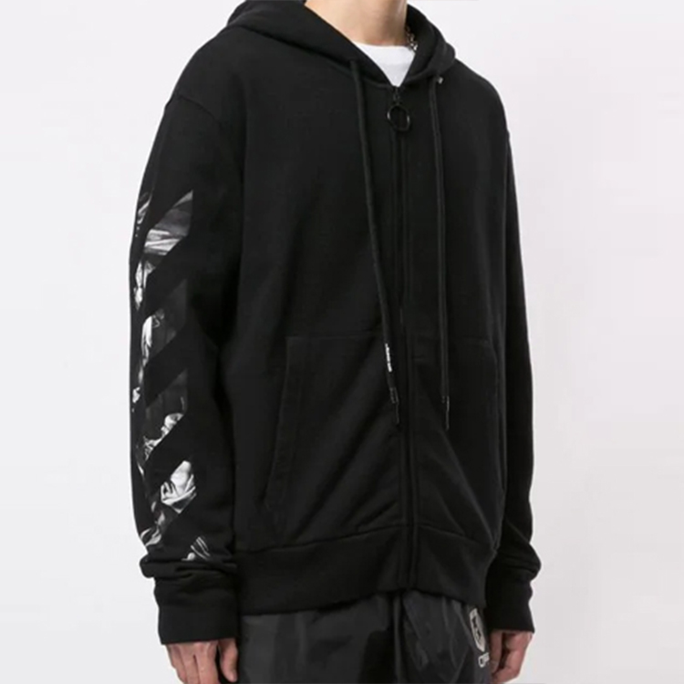 OFF-WHITE Religion Zip Hoodie Black OMBE001S20E300051088 圖 5