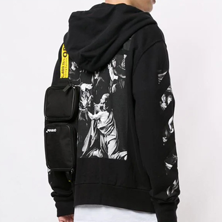 OFF-WHITE Religion Zip Hoodie Black OMBE001S20E300051088 圖 6