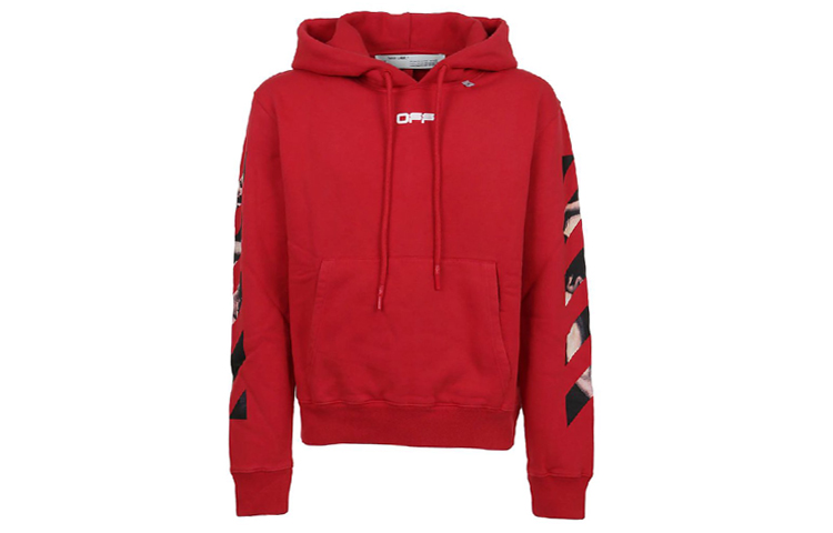 OFF-WHITE Religious Painting Hoodie Red OMBB034S20E300042088 圖 3